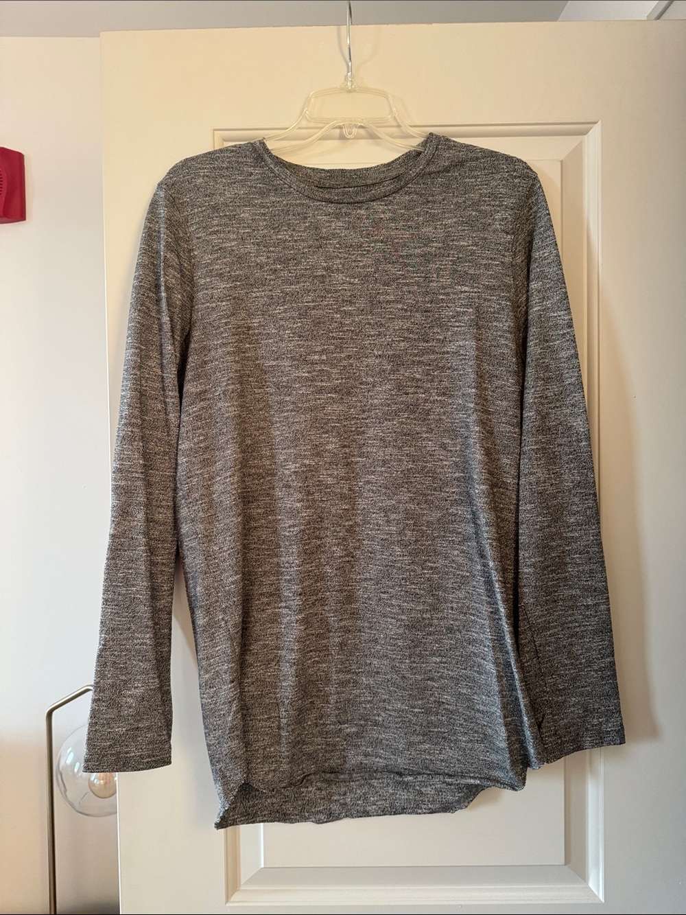 PacSun Men's Heathered Gray Long Sleeve Crewneck Shirt